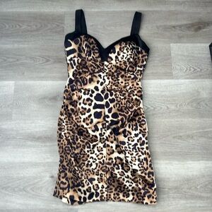 Cache Women's Leopard Print Bodycon Dress size 12
